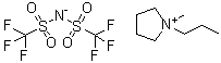 structure of CAS# 223437-05-6, N-丙基-N-甲基吡咯烷鎓二(三氟甲基磺酰基)亚胺盐