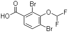 structure of CAS# 223595-28-6, 2,4-二溴-3-(二氟甲氧基)苯甲酸