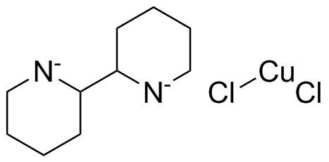 Copper(II) dichlorobipyridyl molecular structure (CAS 22393-36-8)