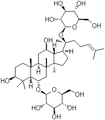 structure of CAS# 22427-39-0, 人参皂苷 Rg1