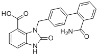 CAS # 2244031-86-3, Azilsartan Impurity N, 3-((2'-Carbamoyl-[1,1'-biphenyl]-4-yl)methyl)-2-oxo-2,3-dihydro-1H-benzo[d]imidazole-4-carboxylic acid