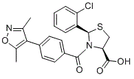 CAS # 2247372-59-2, (2R,4R)-2-(2-chlorophenyl)-3-(4-(3,5-dimethylisoxazol-4-yl)benzoyl)thiazolidine-4-carboxylic acid