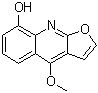 structure of CAS# 2255-50-7, 4-甲氧基呋喃并[2,3-b]喹啉-8-醇