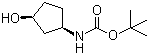 structure of CAS# 225641-84-9, [(1R,3S)-3-Hydroxycyclopentyl]carbamic acid tert-butyl ester