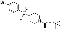 structure of CAS# 226398-62-5, 4-(4-溴苯磺酰基)哌啶-1-甲酸叔丁酯