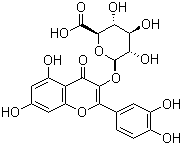 structure of CAS# 22688-79-5, 2-(3,4二羟基苯基)-5,7-二羟基-4-氧代-4H-1-苯并吡喃-3-基-beta-D-吡喃葡糖苷酸