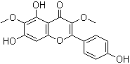 structure of CAS# 22697-65-0, 5,7,4'-三羟基-3,6-二甲氧基黄酮