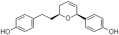 CAS # 227289-51-2, (3S,7S)-5,6-Dehydro-4''-de-O-methylcentrolobine, 4-[(2S,6S)-5,6-Dihydro-6-[2-(4-hydroxyphenyl)ethyl]-2H-pyran-2-yl]phenol