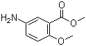 structure of CAS# 22802-67-1, 5-氨基-2-甲氧基苯甲酸甲酯