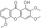 structure of CAS# 22804-49-5, 1-Hydroxy-2,3,5-trimethoxy-9H-xanthen-9-one