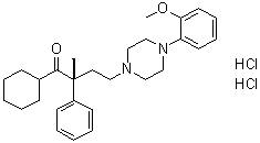 CAS 登录号：228418-85-7, (2R)-1-环己基-4-[4-(2-甲氧基苯基)-1-哌嗪基]-2-甲基-2-苯基-1-丁酮二盐酸盐