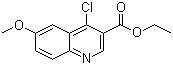 structure of CAS# 22931-71-1, 4-氯-6-甲氧基喹啉-3-甲酸乙酯