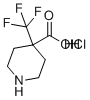 4-(三氟甲基)哌啶-4-羧酸盐酸盐分子结构 (CAS 2307773-48-2)