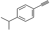 CAS # 23152-99-0, 4'-(1-Methylethyl)phenylethyne, (4-Isopropylphenyl)acetylene, (p-Isopropylphenyl)acetylene, 1-Ethynyl-4-isopropylbenzene