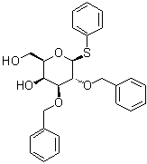 苯基 2,3-二-O-(苯基甲基)-1-硫代-beta-D-吡喃半乳糖苷分子结构 (CAS 231623-55-5)