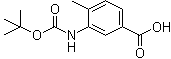 structure of CAS# 231958-04-6, 3-[[叔丁氧羰基]氨基]-4-甲基苯甲酸