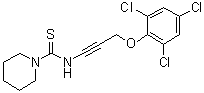 CAS # 23341-91-5, N-[3-(2,4,6-Trichlorophenoxy)-1-propyn-1-yl]-1-piperidinecarbothioamide
