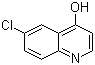 structure of CAS# 23432-43-1, 6-氯-4-羟基喹啉