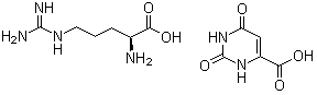 CAS 登录号：23516-09-8, L-精氨酸单乳清酸盐, L-精氨酸乳清酸盐