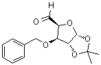 3-O-苄基-1,2-O-异丙亚基-alpha-D-戊二醛-1,4-呋喃木糖分子结构 (CAS 23558-05-6)
