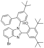 structure of CAS# 2361613-60-5, 2-{4-溴-1-[5-(2-甲基-2-丙基)-2-联苯基]-1H-苯并咪唑-2-基}-4,6-双(2-甲基-2-丙基)苯酚