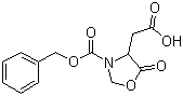 structure of CAS# 23632-66-8, (S)-(+)-3-(苄氧羰基)-5-氧代-4-恶唑啉乙酸