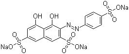 structure of CAS# 23647-14-5, 对磺基苯偶氮变色酸三钠