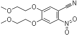 structure of CAS# 236750-65-5, 4,5-Bis(2-methoxyethoxy)-2-nitrobenzonitrile