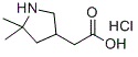 structure of CAS# 2375259-86-0, (5,5-二甲基-3-吡咯烷基)乙酸盐酸盐