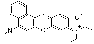 CAS # 2381-85-3, Basic Blue 12, Nile blue chloride, 5-Amino-9-(diethylamino)benzo[a]phenoxazin-7-ium chloride