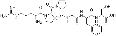 structure of CAS# 23815-88-5, 精氨酰-脯氨酰-脯氨酰-甘氨酰-苯丙氨酰-丝氨酸