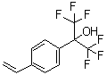 structure of CAS# 2386-82-5, alpha,alpha-Bis(trifluoromethyl)-4-vinylbenzyl alcohol