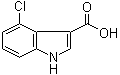 structure of CAS# 23872-36-8, 4-Chloro-1H-indole-3-carboxylic acid