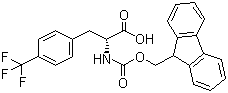 structure of CAS# 238742-88-6, Fmoc-D-4-三氟甲基苯丙氨酸