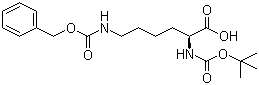 CAS # 2389-45-9, N-Boc-N'-Cbz-L-lysine, 2-(tert-Butoxycarbonylamino)-6-(benzoxycarbonylamino)hexanoic acid