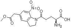 CAS # 239135-34-3, (alphaS)-alpha-Amino-2,3-dihydro-5-(2-methoxy-2-oxoethyl)-7-nitro-delta-oxo-1H-indole-1-pentanoic acid