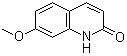 CAS # 23981-26-2, 7-Methoxyquinolin-2(1H)-one, 7-Methoxy-2(1H)-quinolinone, 7-Methoxycarbostyril