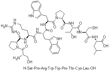 CAS 登录号：240116-21-6, L-丝氨酰-L-脯氨酰-L-精氨酰-L-色氨酰-L-色氨酰-L-脯氨酰-L-苏氨酰-L-半胱氨酰-L-亮氨酸