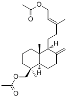 CAS 登录号：24022-13-7, Agathadiol diacetate, (E)-(+)-赖百当-8(20),13-二烯-15,19-二醇二乙酸酯