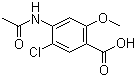 structure of CAS# 24201-13-6, 2-甲氧基-4-乙酰胺基-5-氯苯甲酸