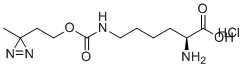 structure of CAS# 2421187-79-1, N6-((2-(3-Methyl-3H-diazirin-3-yl)ethoxy)carbonyl)-L-lysine hydrochloride