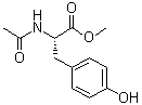 structure of CAS# 2440-79-1, N-Acetyl-L-tyrosine methyl ester