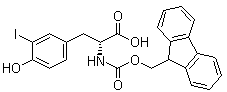 structure of CAS# 244028-70-4, N-[芴甲氧羰基]-3-碘-D-酪氨酸