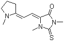 CAS # 2445-60-5, 1,3-Dimethyl-5-[(1-methyl-2-pyrrolidinylidene)ethylidene]-2-thioxoimidazolidine-4-one