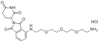 structure of CAS# 2446474-09-3, 泊马度胺-聚乙二醇3-胺盐酸盐盐