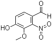 structure of CAS# 2450-26-2, 4-羟基-3-甲氧基-2-硝基苯甲醛