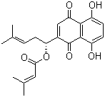 structure of CAS# 24502-79-2, beta,beta-Dimethylacrylshikonin