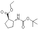 structure of CAS# 245115-20-2, (1R,2R)-2-[[(1,1-Dimethylethoxy)carbonyl]amino]cyclopentanecarboxylic acid ethyl ester
