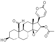 CAS # 24512-59-2, 19-Oxocinobufagin, (3beta,5beta,15beta,16beta)-16-(Acetyloxy)-14,15-epoxy-3-hydroxy-19-oxobufa-20,22-dienolide