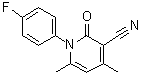 structure of CAS# 24522-49-4, 1-(4-氟苯基)-1,2-二氢-4,6-二甲基-2-氧代-3-吡啶甲腈